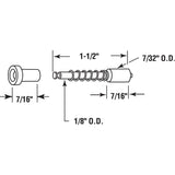 Prime-Line L 5785 Snap-On Window Screen Plunger Bolt, Nylon, Zinc