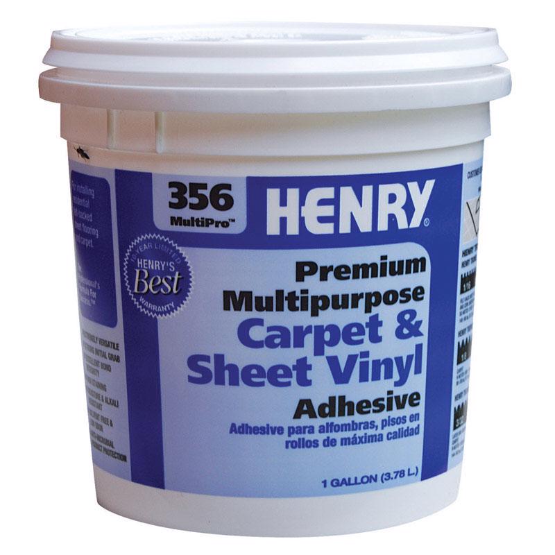 Henry 356 MultiPro Premium Multipurpose High Strength White Carpet & Sheet Vinyl Adhesive 1 gal, Pack of 4