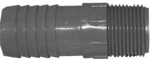 Boshart UPPRA-0705 Pipe Adapter, 3/4 x 1/2 in, MPT x Insert, Polyethylene