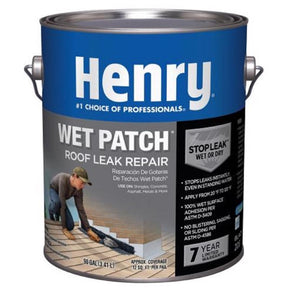 Henry Wet Patch 208R Series HE208042 Roof Cement, Black, Liquid, 1 gal Can, Pack of 4