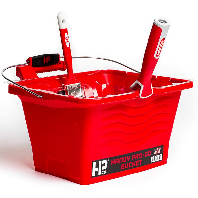 Handy Products 4300 Ultimate Paint Bucket and Ladder Caddie, 1 gal, Polypropylene, Red