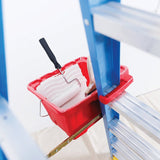Handy Products 4300 Ultimate Paint Bucket and Ladder Caddie, 1 gal, Polypropylene, Red