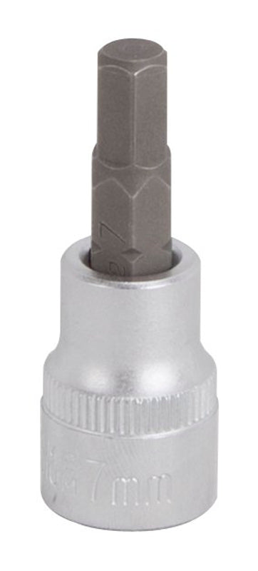 Vulcan 3506007421 Hex Bit Socket, 7 mm Tip, 3/8 in Drive, Chrome, 1-7/8 in OAL