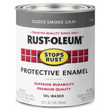 Rust-Oleum Stops Rust Gloss Smoke Gray Protective Enamel Exterior and Interior 1 qt, Pack of 2