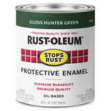 Rust-Oleum Stops Rust Indoor and Outdoor Gloss Hunter Green Oil-Based Protective Paint 1 qt, Pack of 2
