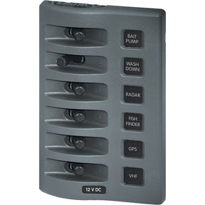 PANEL WD SWITCH ONLY 6POS GRAY
