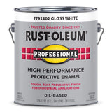 Rust-Oleum Professional Indoor and Outdoor Gloss White Oil-Based Protective Enamel 1 gal, Pack of 2