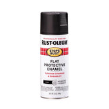 Rust-Oleum Stops Rust Flat Black Spray Paint 12 oz, Pack of 6