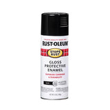 Rust-Oleum Stops Rust Gloss Black Spray Paint 12 oz, Pack of 6