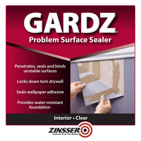 Zinsser Gardz Clear Matte Problem Surface Sealer 1 gal, Pack of 4