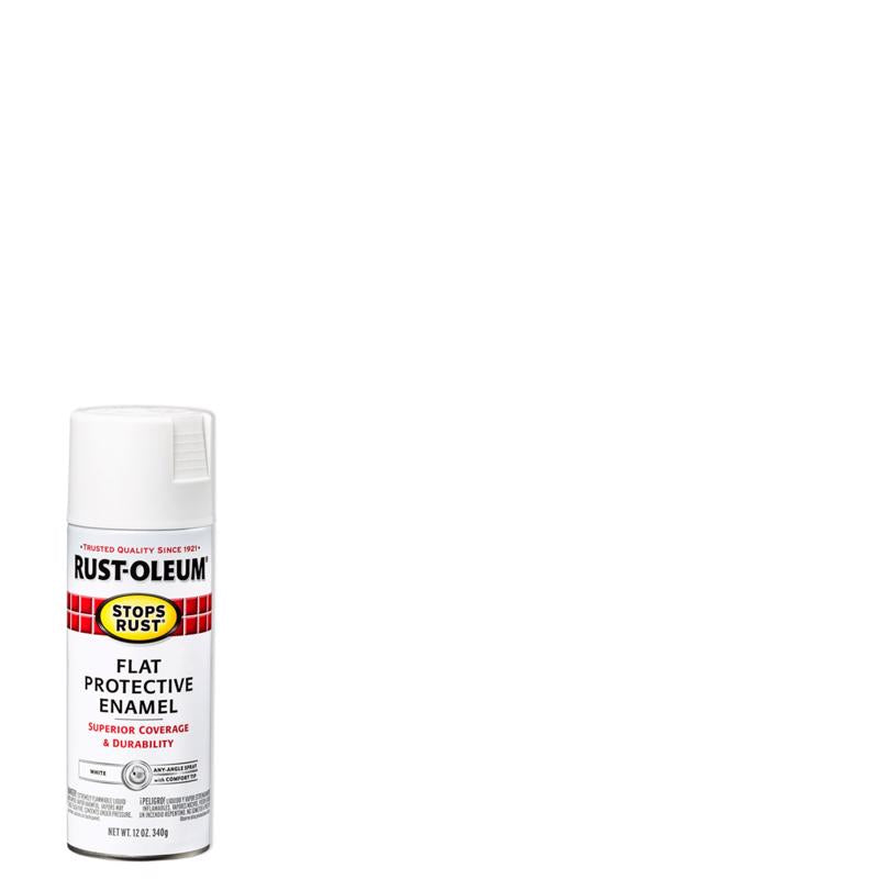 Rust-Oleum Stops Rust Flat White Spray Paint 12 oz, Pack of 6