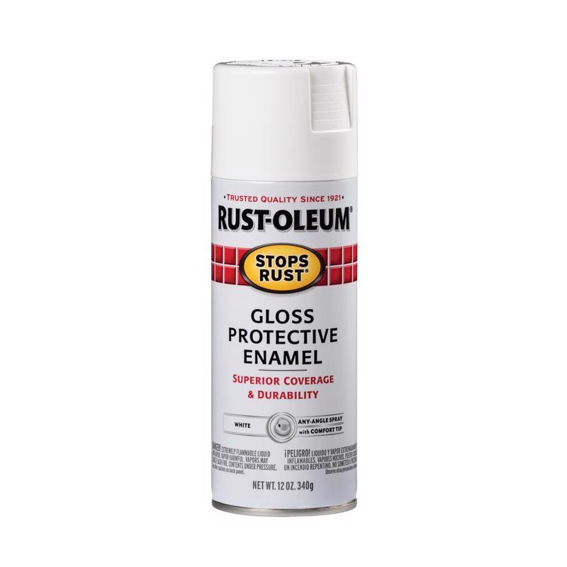 Rust-Oleum Stops Rust Gloss White Spray Paint 12 oz, Pack of 6