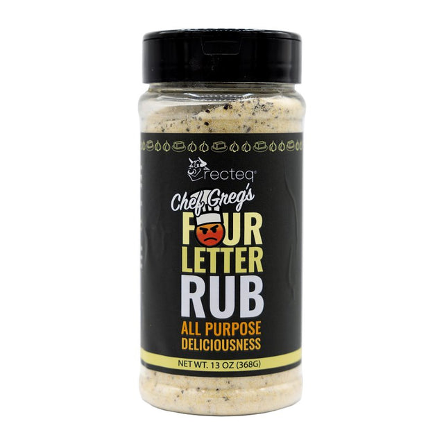 Recteq GMFOLE Chef Greg 4-Letter Rub, 13 oz Bottle