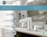 Boston Harbor FW6AC023NP Lavatory Faucet, 1.2 gpm, 2-Faucet Handle, 3-Faucet Hole, Brass/Zinc/Plastic, Brushed Nickel