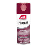Ace Premium Gloss Burgundy Paint + Primer Enamel Spray 12 oz, Pack of 6