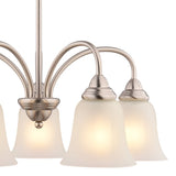 Boston Harbor OG24019 Chandelier, 5-Lamp, LED Lamp, Metal Fixture, Satin Nickel Fixture