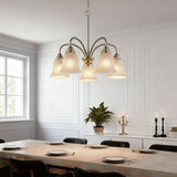 Boston Harbor OG24019 Chandelier, 5-Lamp, LED Lamp, Metal Fixture, Satin Nickel Fixture