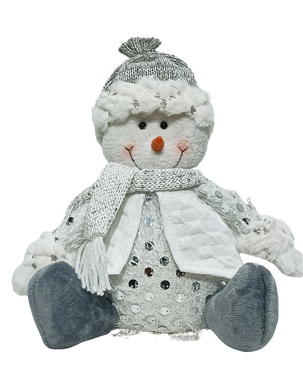 Santas Forest 48002 Sitting Snowman/Santa FBRC, 12 in H, Pack of 12