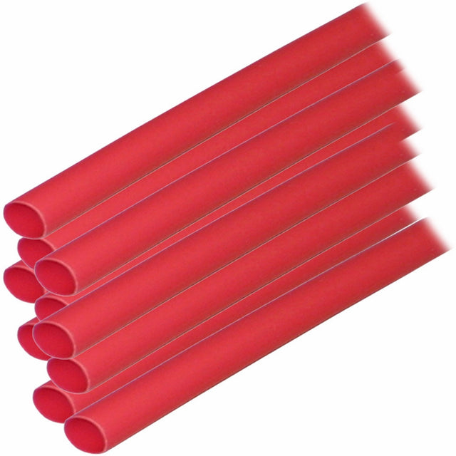 Ancor 303603 Marine Grade Adhesive Lined Heat Shrink Tubing, 1/4 x 6" , Red, 5/Pk