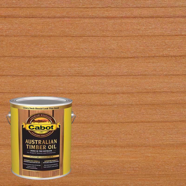 Cabot Australian Timber Oil Transparent Honey Teak Oil-Based Australian Timber Oil 1 gal, Pack of 4