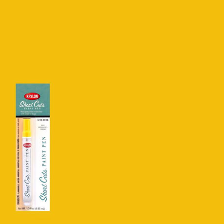 Krylon Short Cuts Sun Yellow Paint Pen Interior 0.33 oz, Pack of 6