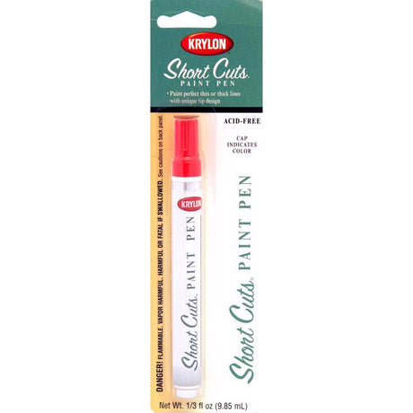 Krylon Short Cuts Glow Orange Paint Pen Interior 0.33 oz, Pack of 6