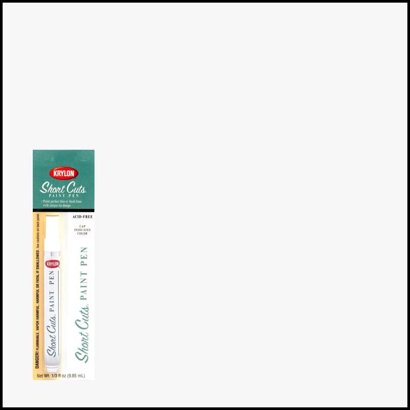 Krylon Short Cuts Gloss White Paint Pen Interior 0.33 oz, Pack of 6