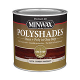 Minwax PolyShades Semi-Transparent Satin Bombay Mahogany Stain/Polyurethane Finish 1/2 pt