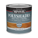 Minwax PolyShades Semi-Transparent Gloss Classic Oak Stain/Polyurethane Finish 1/2 pt, Pack of 4