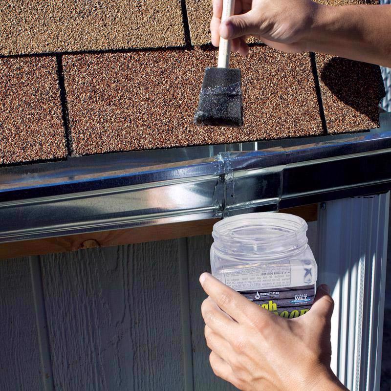 Sashco Through The Roof Gloss Clear Synthetic Rubber Roof Sealant 29 oz, Pack of 6
