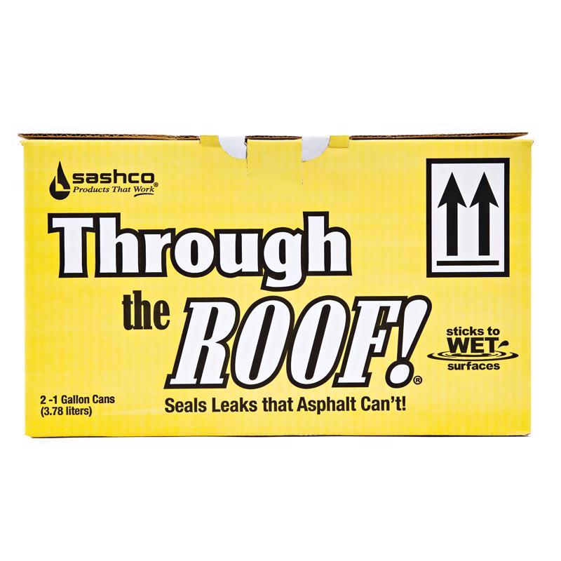 Sashco Through The Roof Gloss Clear Synthetic Rubber Roof Sealant 1 gal, Pack of 2