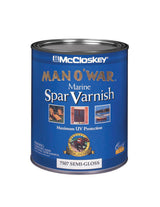 McCloskey Man O' War Semi-Gloss Clear Marine Spar Varnish 1 qt, Pack of 4