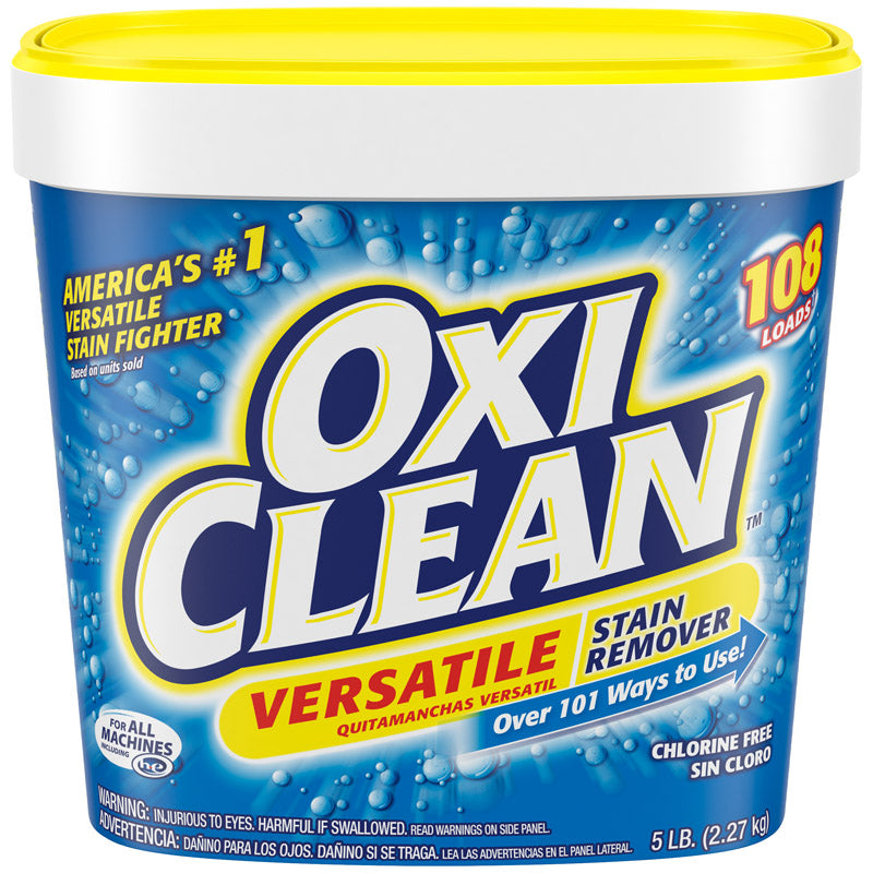 OxiClean No Scent Stain Remover Powder 5 lb 1 pk, Pack of 4