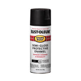Rust-Oleum Stops Rust Semi-Gloss Black Spray Paint 12 oz, Pack of 6
