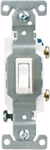 Eaton Wiring Devices C1301-7LTW Series Toggle Switch, White, 1500 V Dielectric Strength, Polycarbonate Housing Material