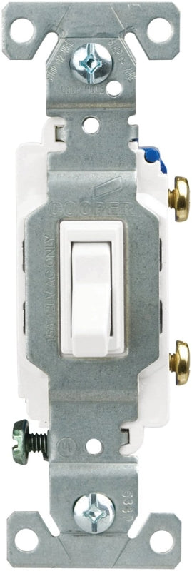 Eaton Wiring Devices C1301-7LTW Series Toggle Switch, White, 1500 V Dielectric Strength, Polycarbonate Housing Material