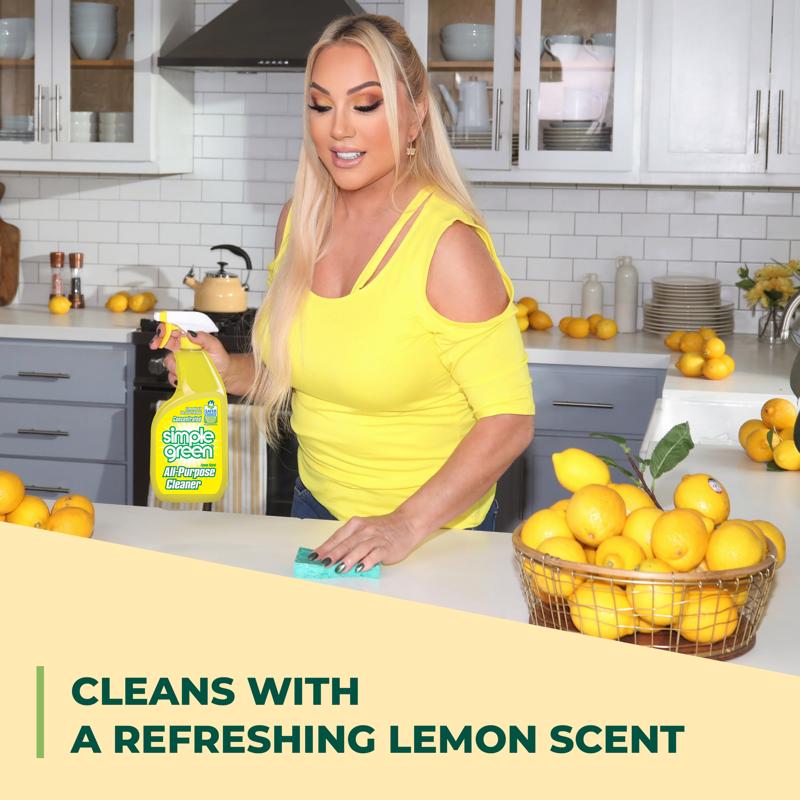 Simple Green Lemon Scent Concentrated All Purpose Cleaner Liquid 24 oz, Pack of 6
