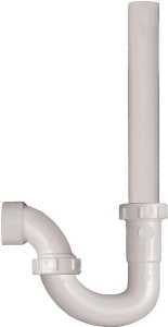 Plumb Pak PP66-6W Washing Machine Trap, 1-1/2 in, Solvent Weld, Plastic, White, SCH 40 Schedule