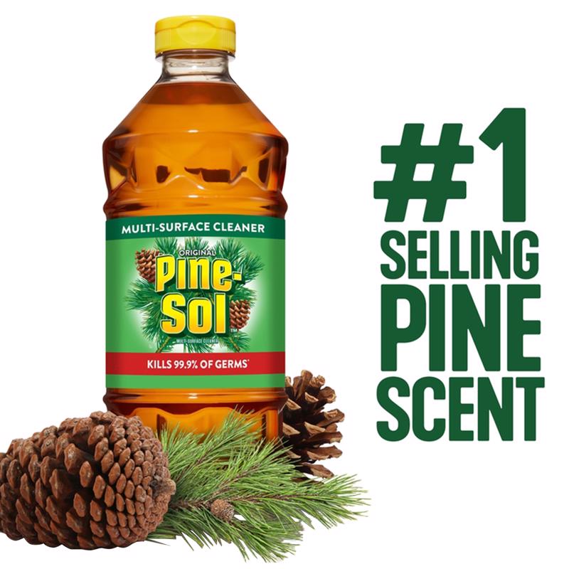 Pine-Sol Original 97326 All-Purpose Cleaner, 24 oz Bottle, Liquid, Pine, Amber