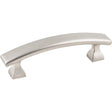 KasaWare K3133SN-8 Cabinet Pull, Satin Nickel, 4 in L Handle, 1-1/8 in Projection, Zinc, 8/PK