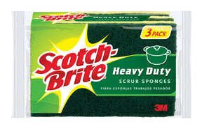 Scotch-Brite Heavy Duty Sponge For Pots and Pans 4.5 in. L 3 pk, Pack of 8