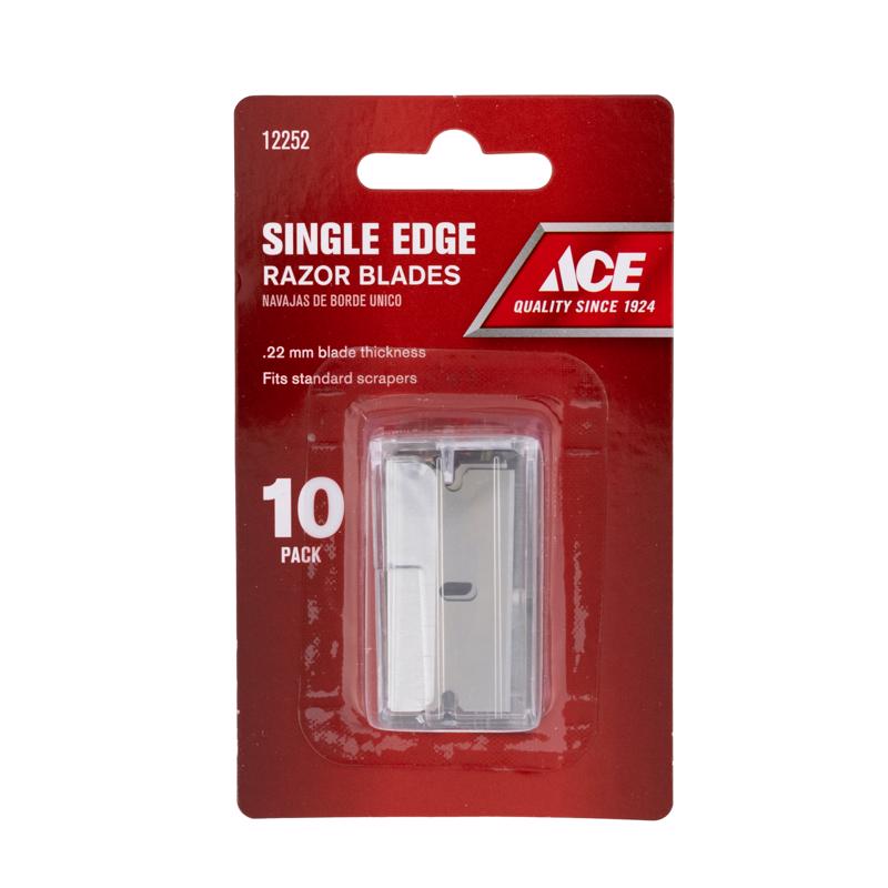 Ace Carbon Steel Single Edge Razor Blade 1.75 in. L 10 pc, Pack of 10