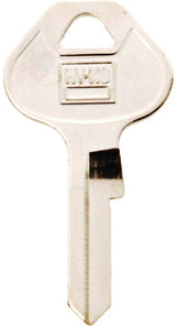 Hy-Ko 11010M19 Key Blank, Brass, Nickel, For: Master Locks and Padlocks, M19 Key Number, Pack of 10