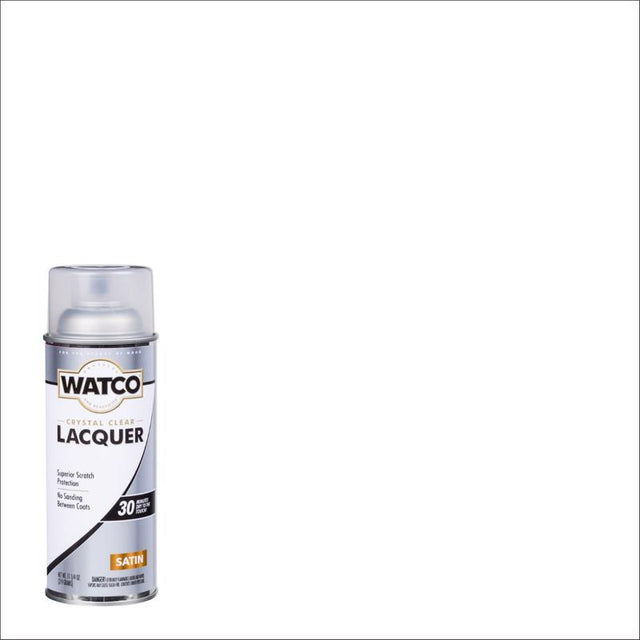 WATCO Satin Clear Oil-Based Alkyd Wood Finish Lacquer Spray 11.25 oz, Pack of 6