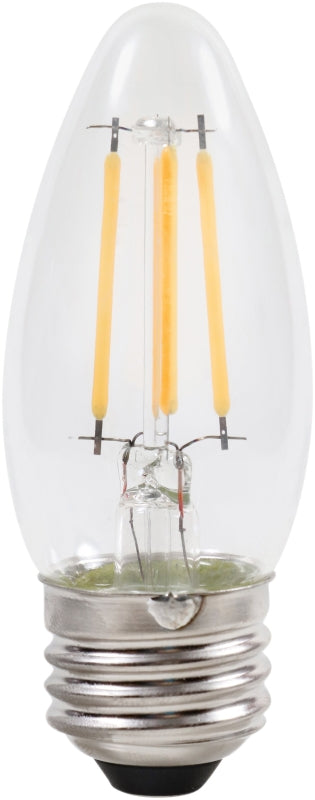 Sylvania Natural Series 40793 LED Bulb, Decorative, B10 Blunt Tip Lamp, 40 W Equivalent, E26 Medium Lamp Base, Dimmable