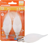 Sylvania Natural Series 40781 LED Bulb, Decorative, B10 Bent Tip Lamp, 60 W Equivalent, E12 Candelabra Lamp Base