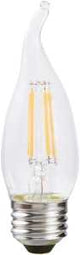 Sylvania 40760 Natural LED Bulb, Decorative, 500 Lumens, 5.5 W, B10 Bent Tip Lamp, 60 W Equivalent, E26 Lamp Base, Clear
