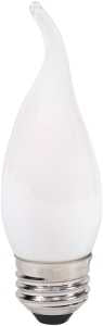 Sylvania Natural Series 40783 LED Bulb, Decorative, B10 Bent Tip Lamp, 60 W Equivalent, E26 Medium Lamp Base, Dimmable