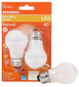 Sylvania 40762 LED Bulb, General-Purpose, A15 Lamp, 40 W Equivalent, E26 Lamp Base, Dimmable, Frosted, Soft White Light