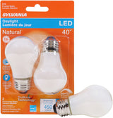 Sylvania 40775 Natural LED Bulb, General-Purpose, A15 Lamp, 40 W Equivalent, E26 Lamp Base, Dimmable, Frosted